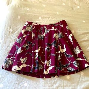Banana Republic Pleated Maroon Skirt Size 10P